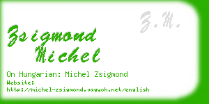 zsigmond michel business card